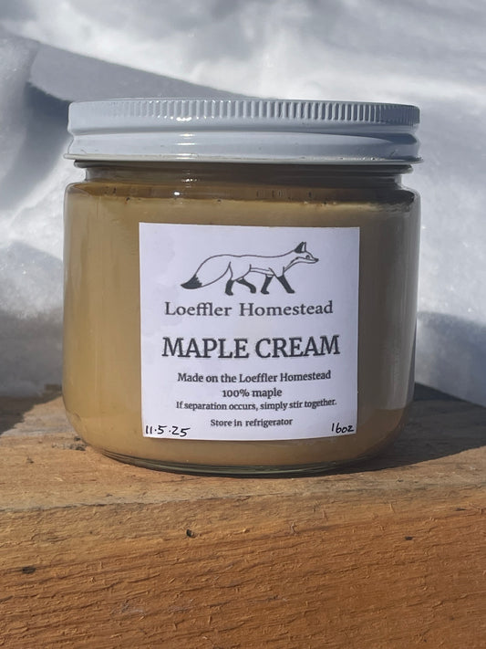 Jar of Loeffler Homestead maple cream