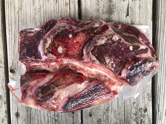 Grass fed and grain finished beef neck bones