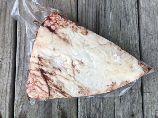 A vacuum-sealed package of coulette beef steak from Robie Farm in Upper Valley, NH