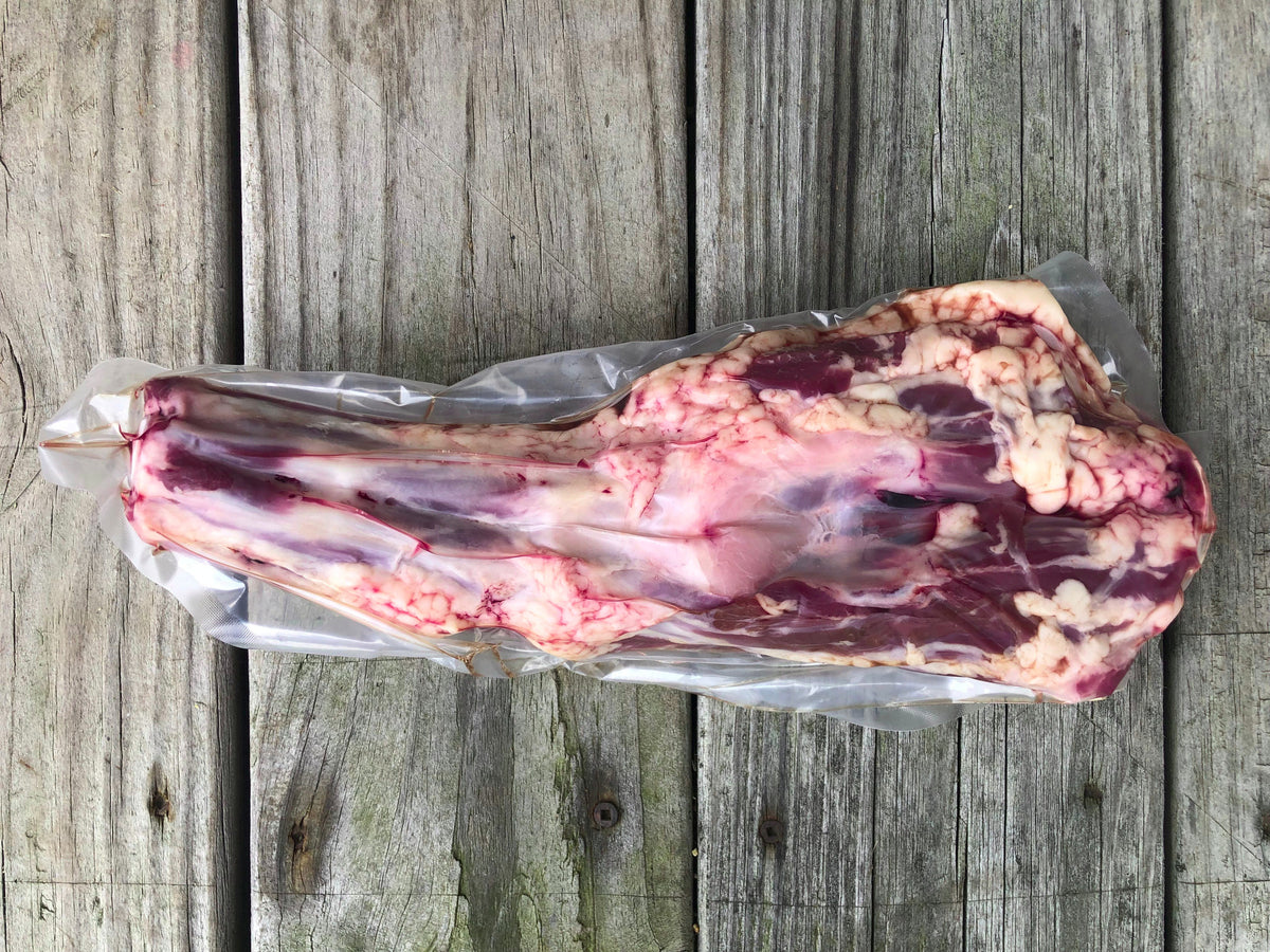 An image of a raw Robie Farm beef ox tail 