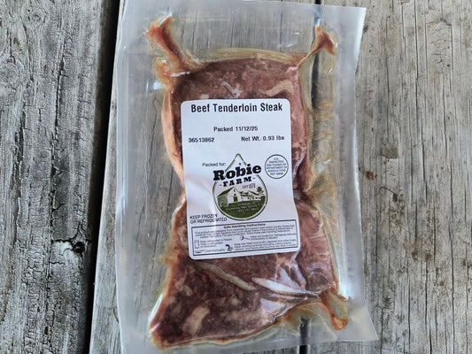 Package of beef tenderloin steaks
