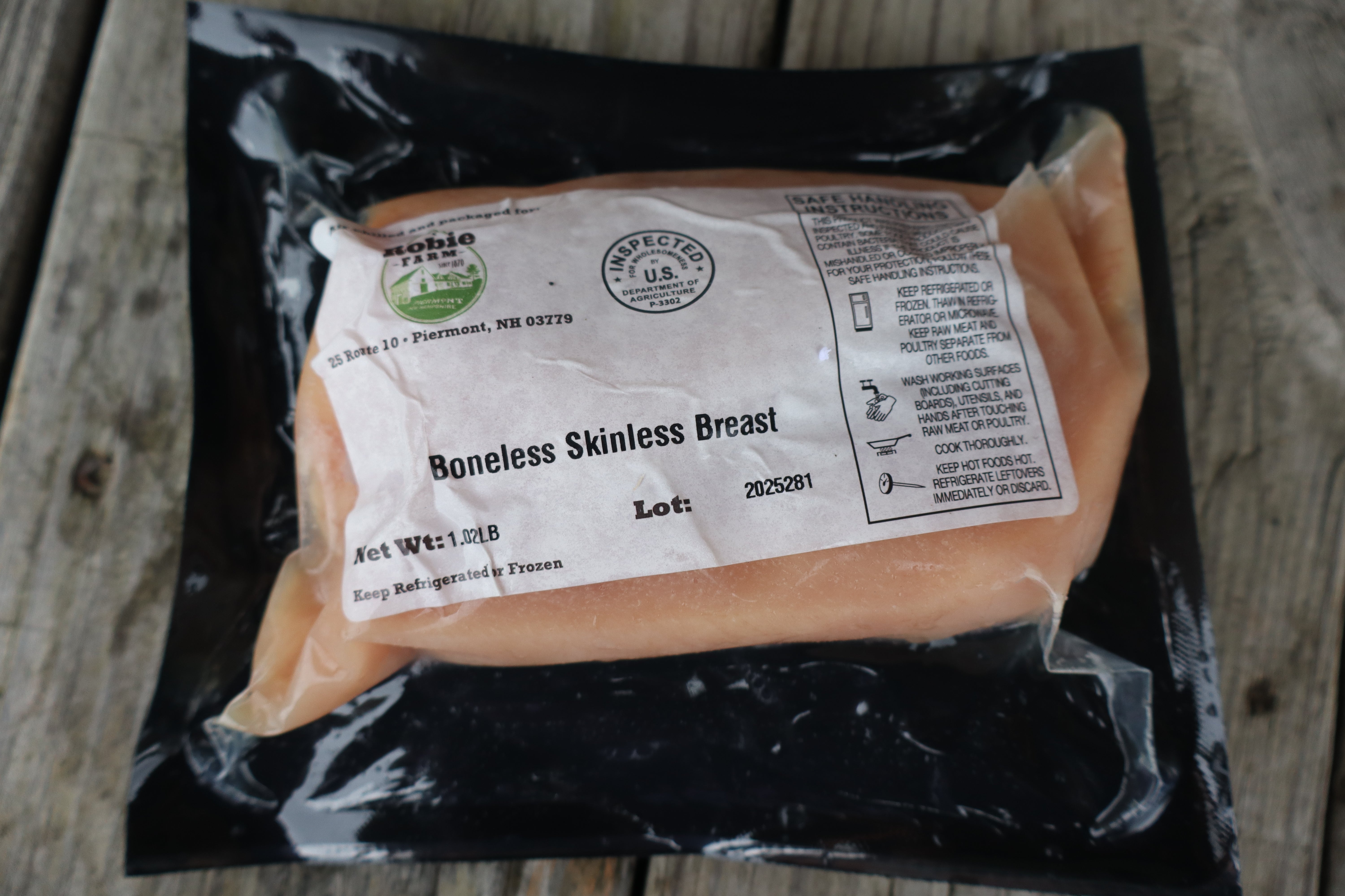 Boneless, Skinless Chicken Breast - 1 lb | Robie Farm – Robie Farm ...