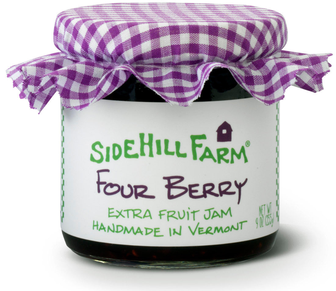 9oz jar of Sidehill Farm Four Berry Jam in Vermont