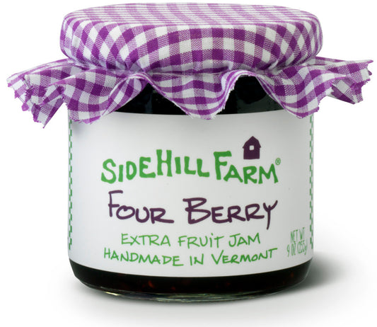 9oz jar of Sidehill Farm Four Berry Jam in Vermont